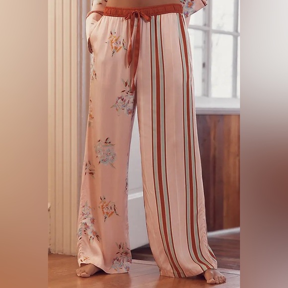 NWT Anthropologie The LyreBird Silky Pajama Pants - Picture 3 of 4